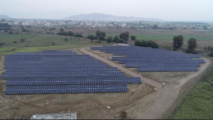 Industrial solar installation