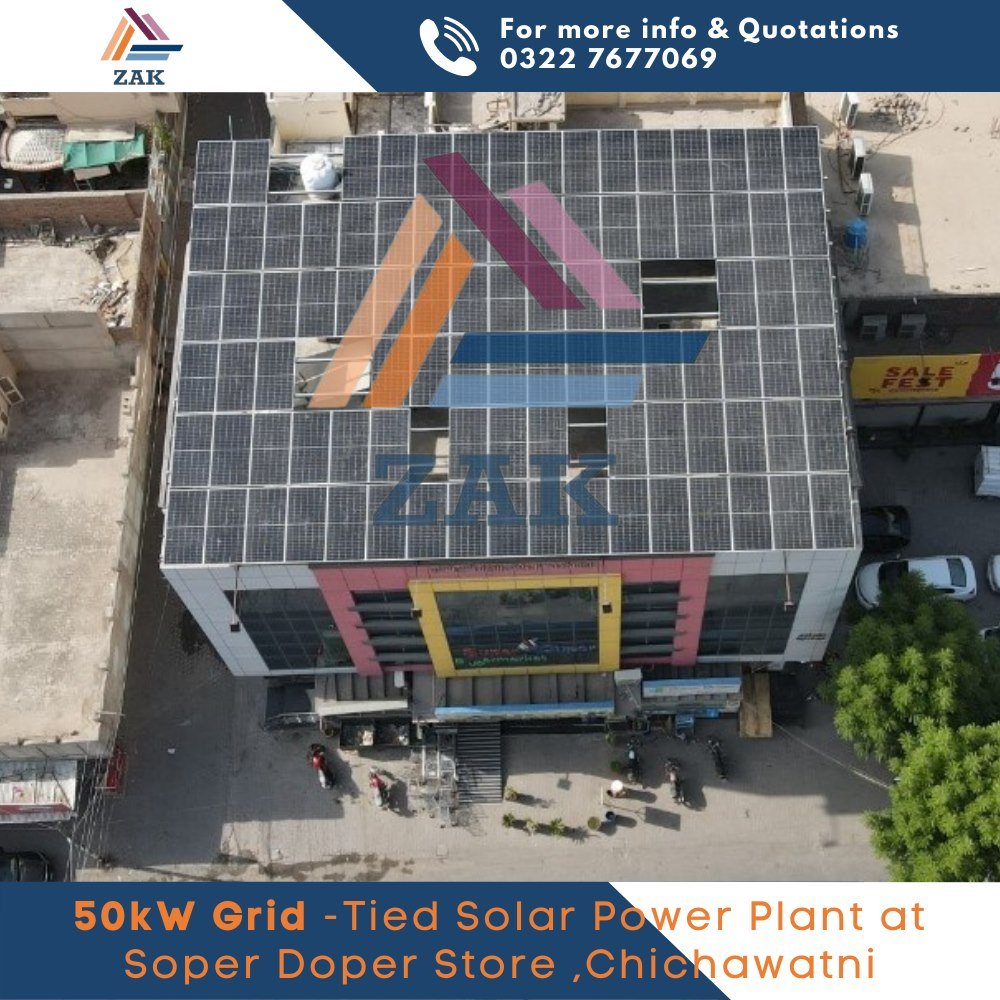 Tied Solar Power Plant at Soper Dooper Store - Solar Installation Project